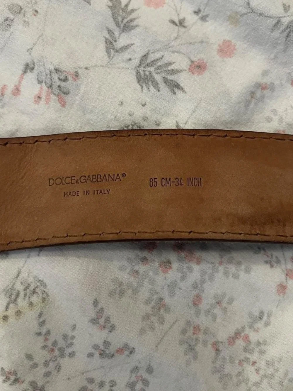 Dolce Gabbana Y2k Suede Grommet Belt Spellout Brown Studded Italian Leather